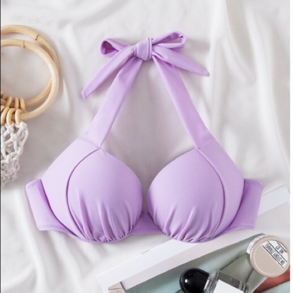 Size M Halter swimming bra.